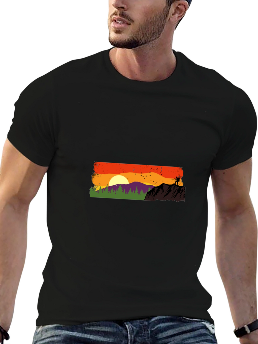 Sunset Hike Graphic Tee - Adventure Awaits!