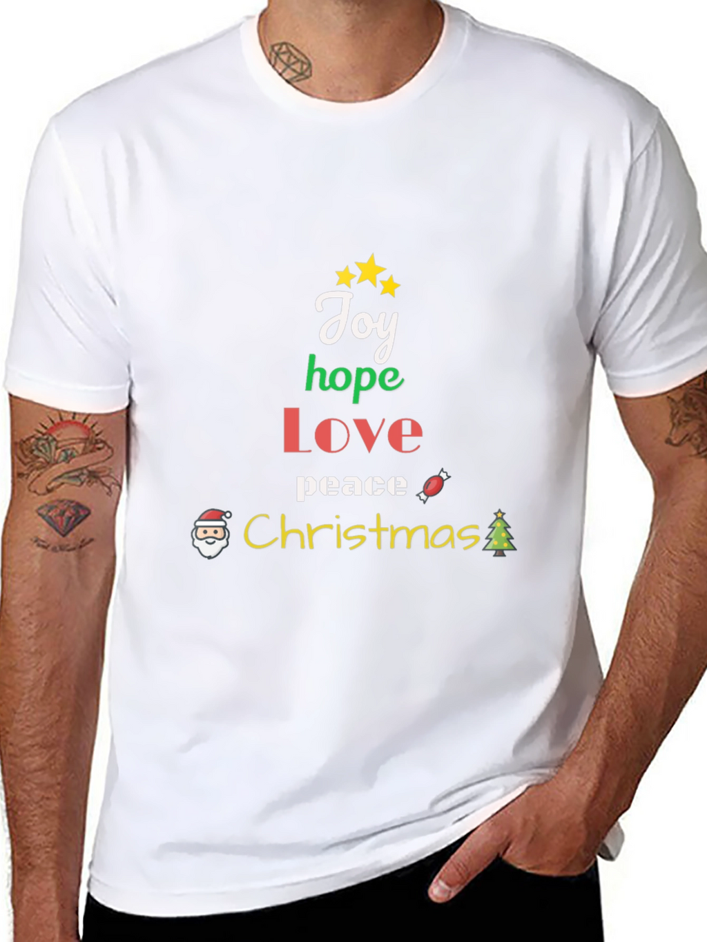 Christmas Joy Hope Love Peace Graphic T-Shirt