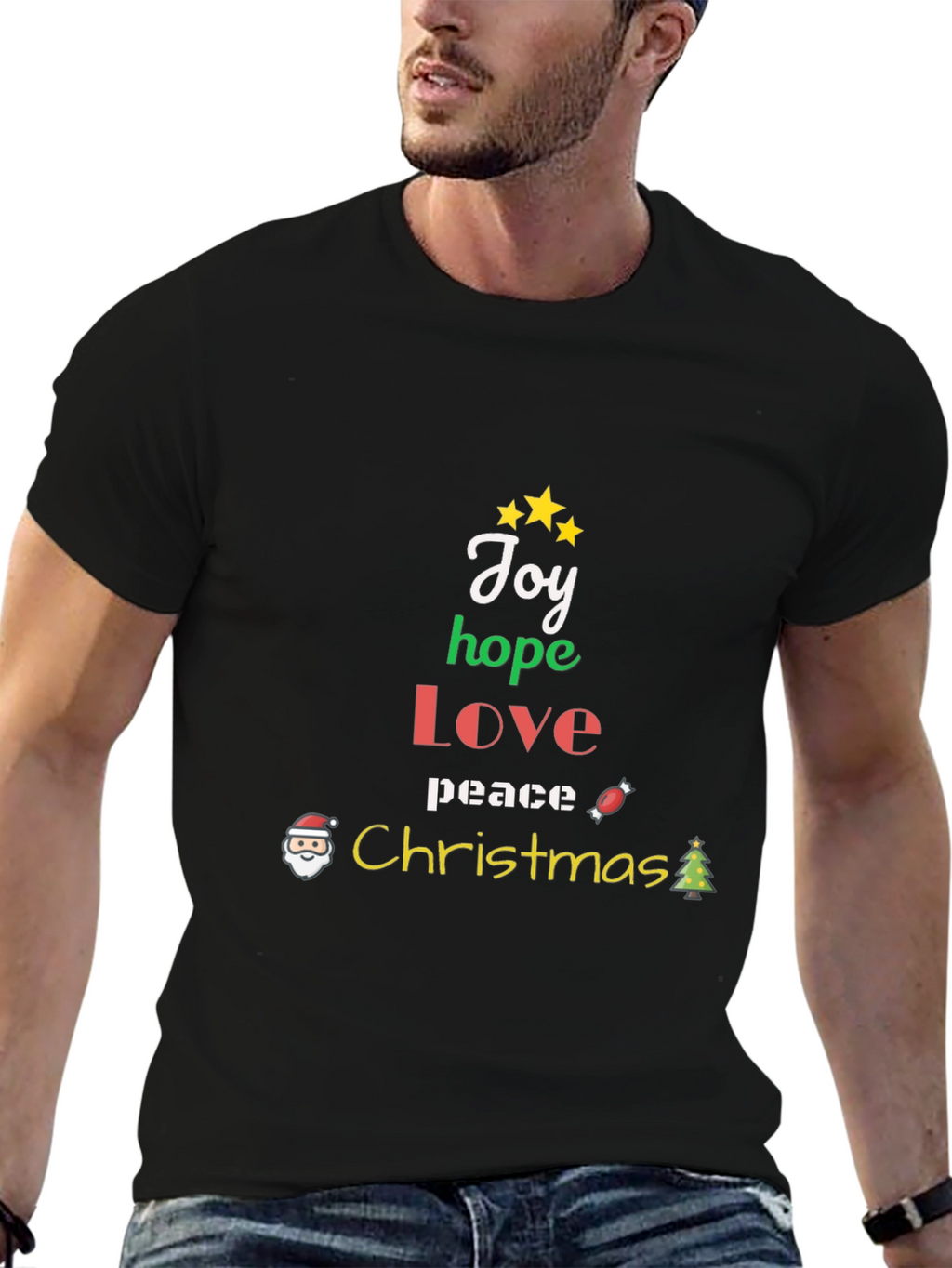 Christmas Joy Hope Love Peace Graphic T-Shirt