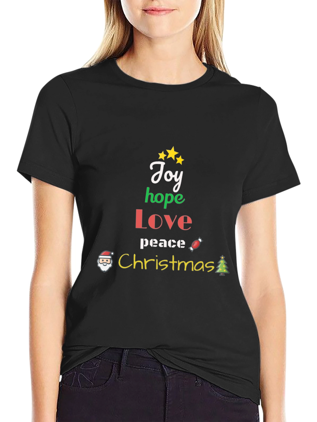 Christmas Joy Hope Love Peace Graphic T-Shirt