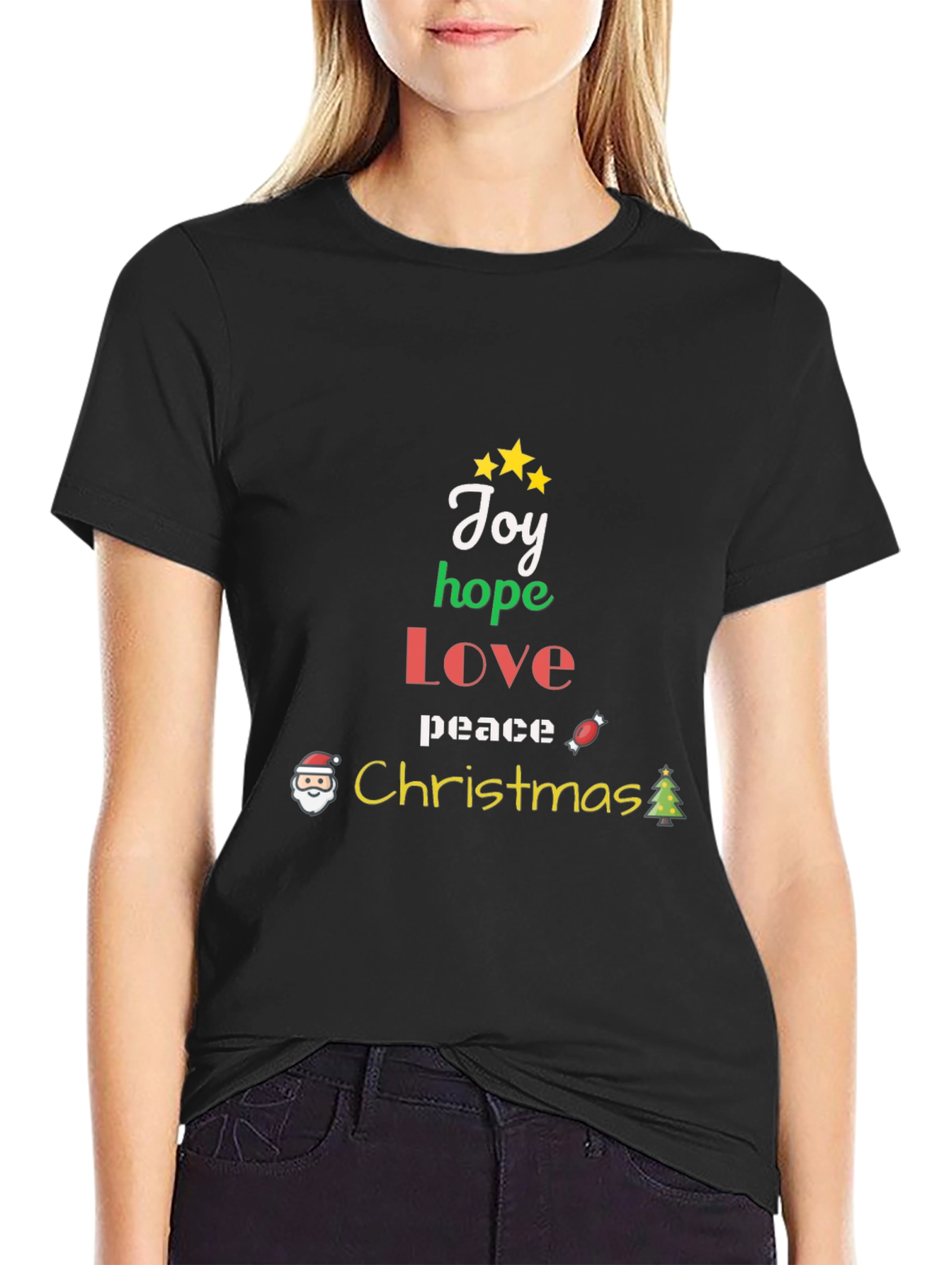 Christmas Joy Hope Love Peace Graphic T-Shirt