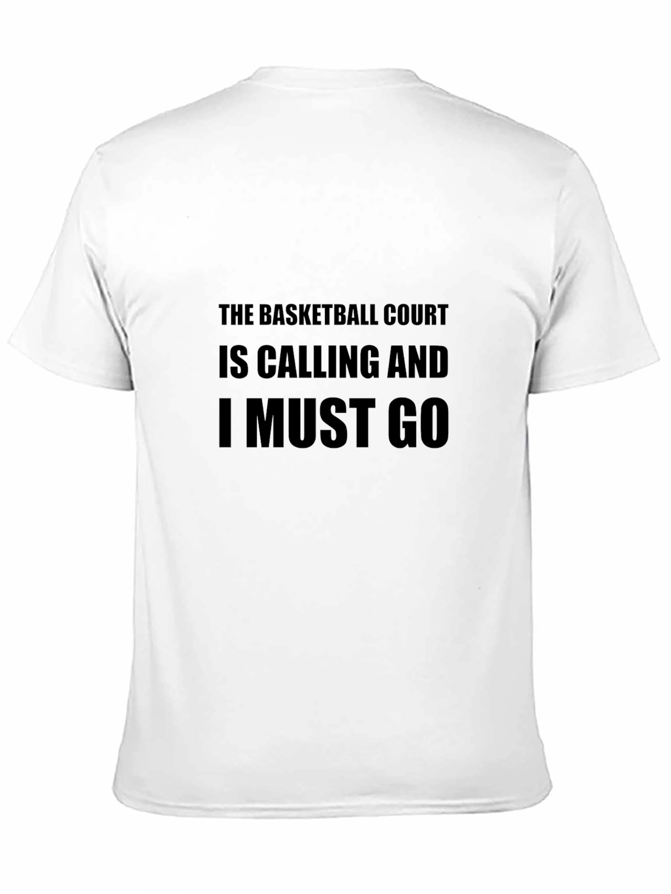 Basketball Court Calling Black T-Shirt