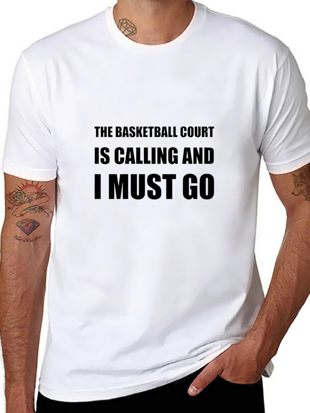 Basketball Court Calling Black T-Shirt