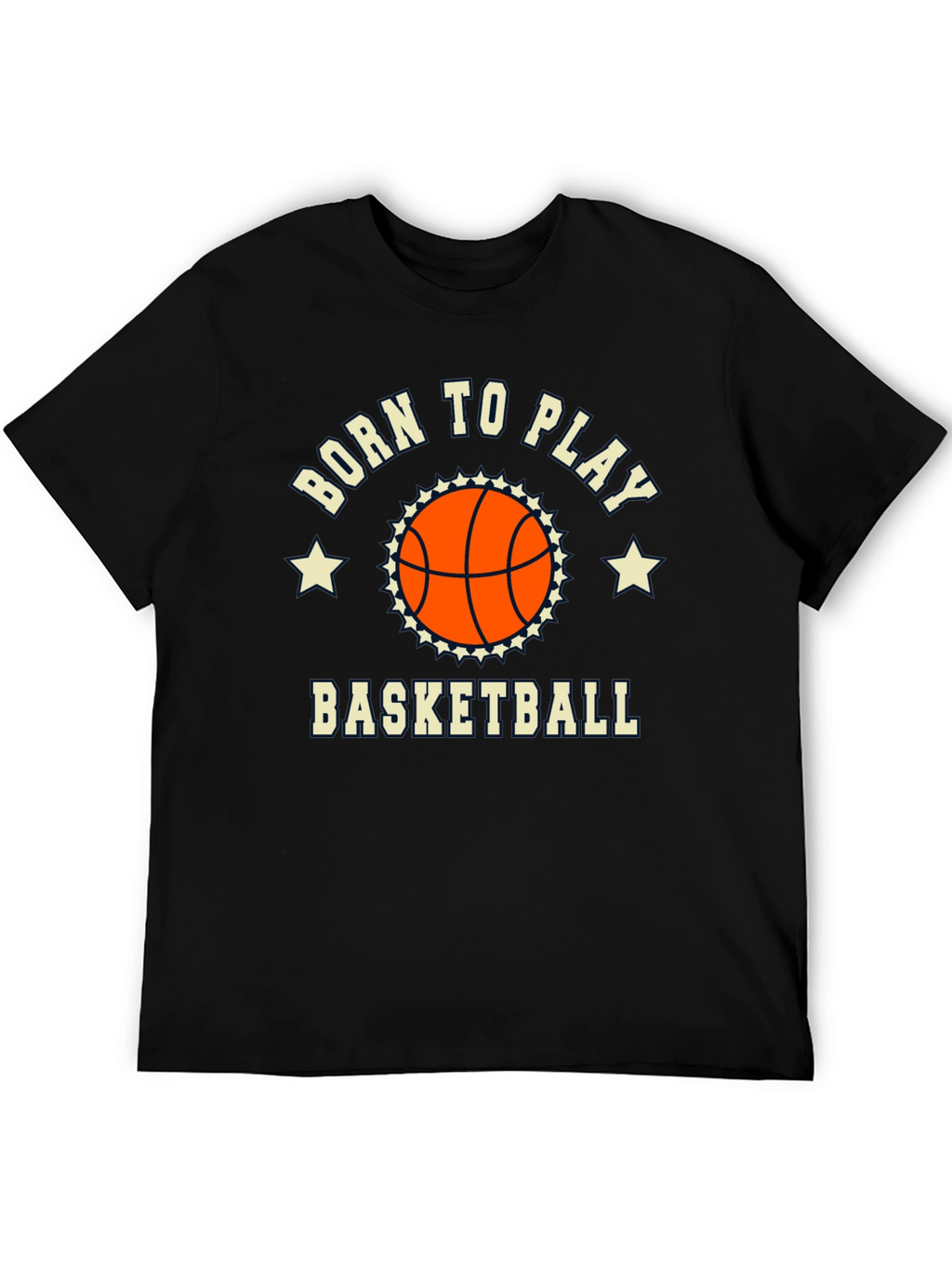 Born to Play Basketball Graphic Tee - Black