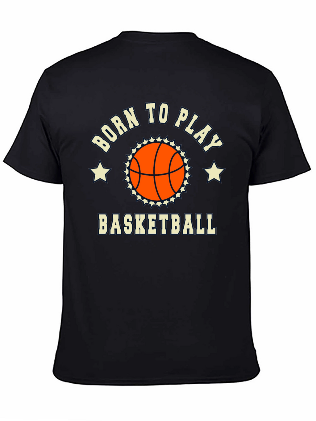 Born to Play Basketball Graphic Tee - Black