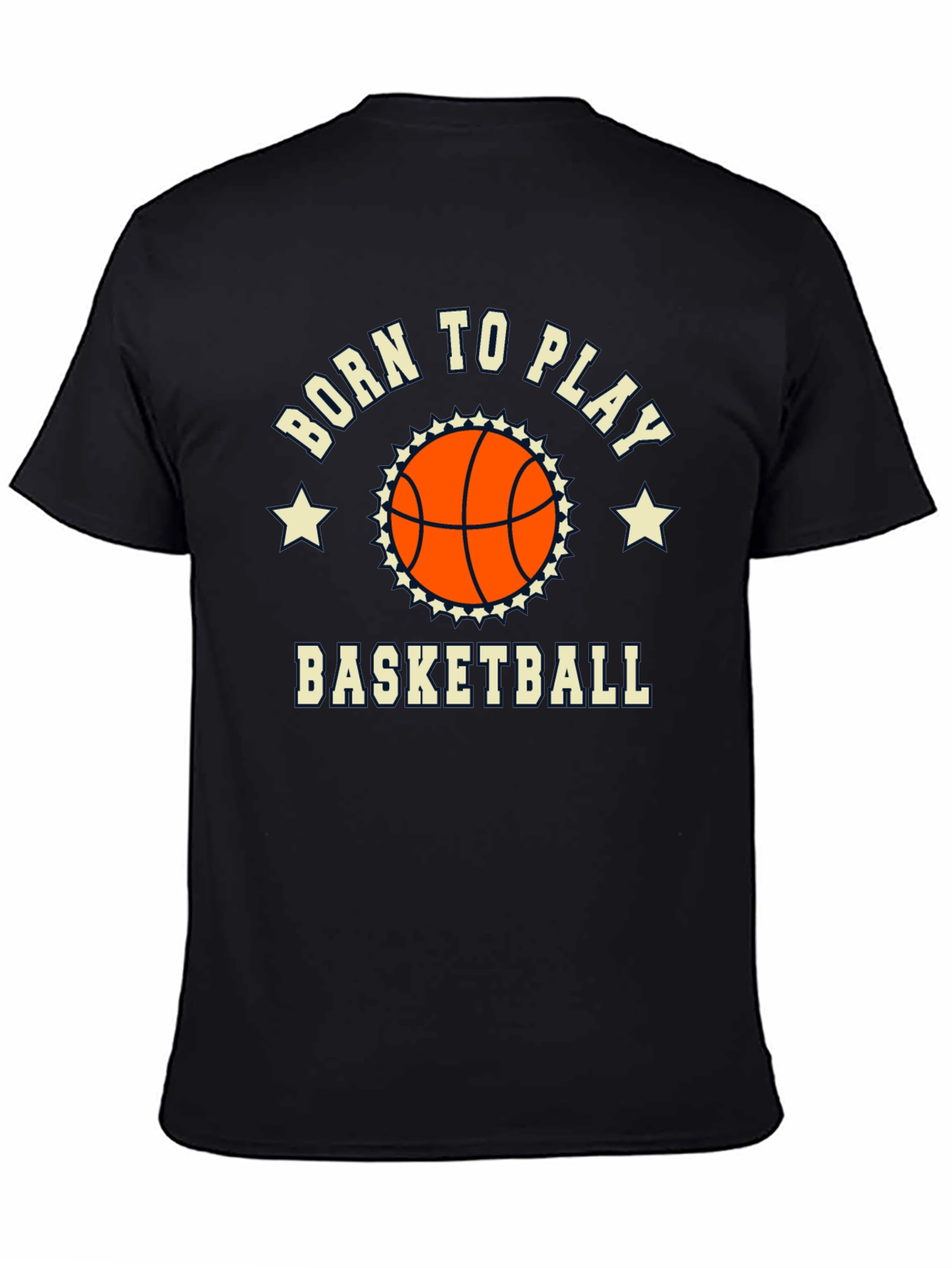 Born to Play Basketball Graphic Tee - Black