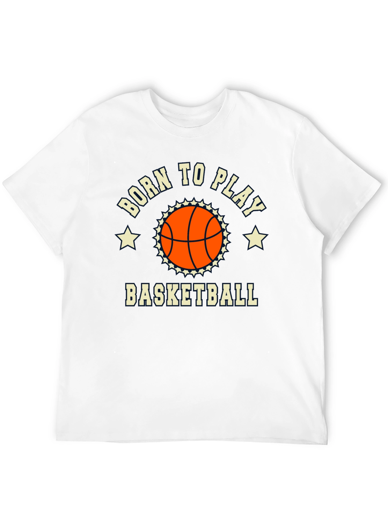 Born to Play Basketball Graphic Tee - Black
