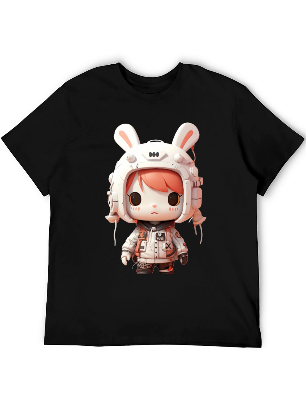 Anime Rabbit Astronaut Graphic T-Shirt