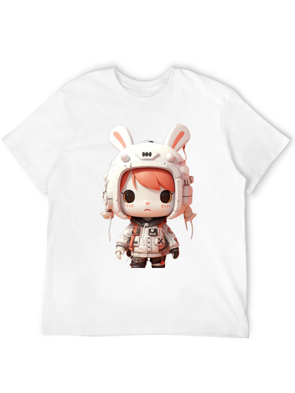 Anime Rabbit Astronaut Graphic T-Shirt