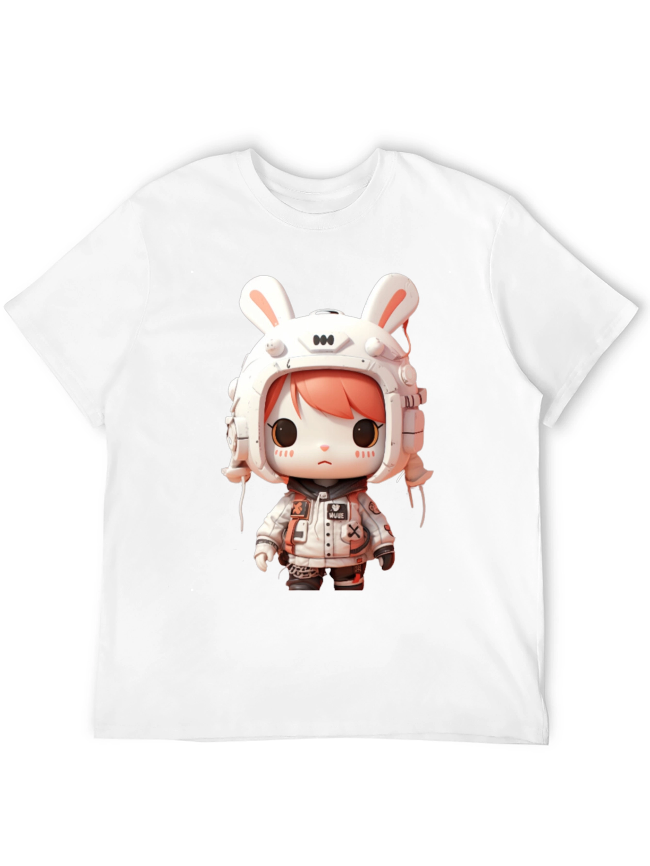 Anime Rabbit Astronaut Graphic T-Shirt
