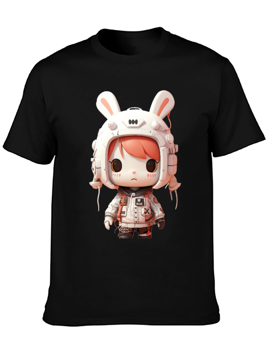 Anime Rabbit Astronaut Graphic T-Shirt