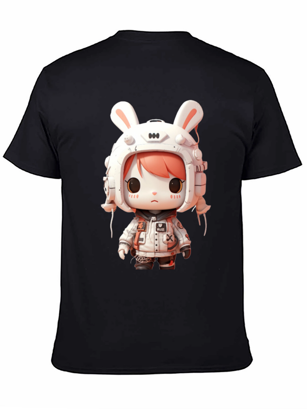 Anime Rabbit Astronaut Graphic T-Shirt