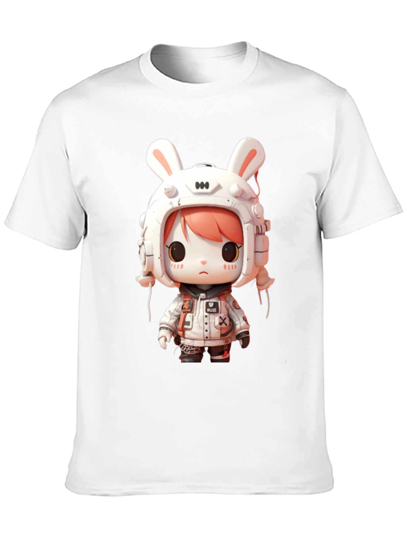 Anime Rabbit Astronaut Graphic T-Shirt