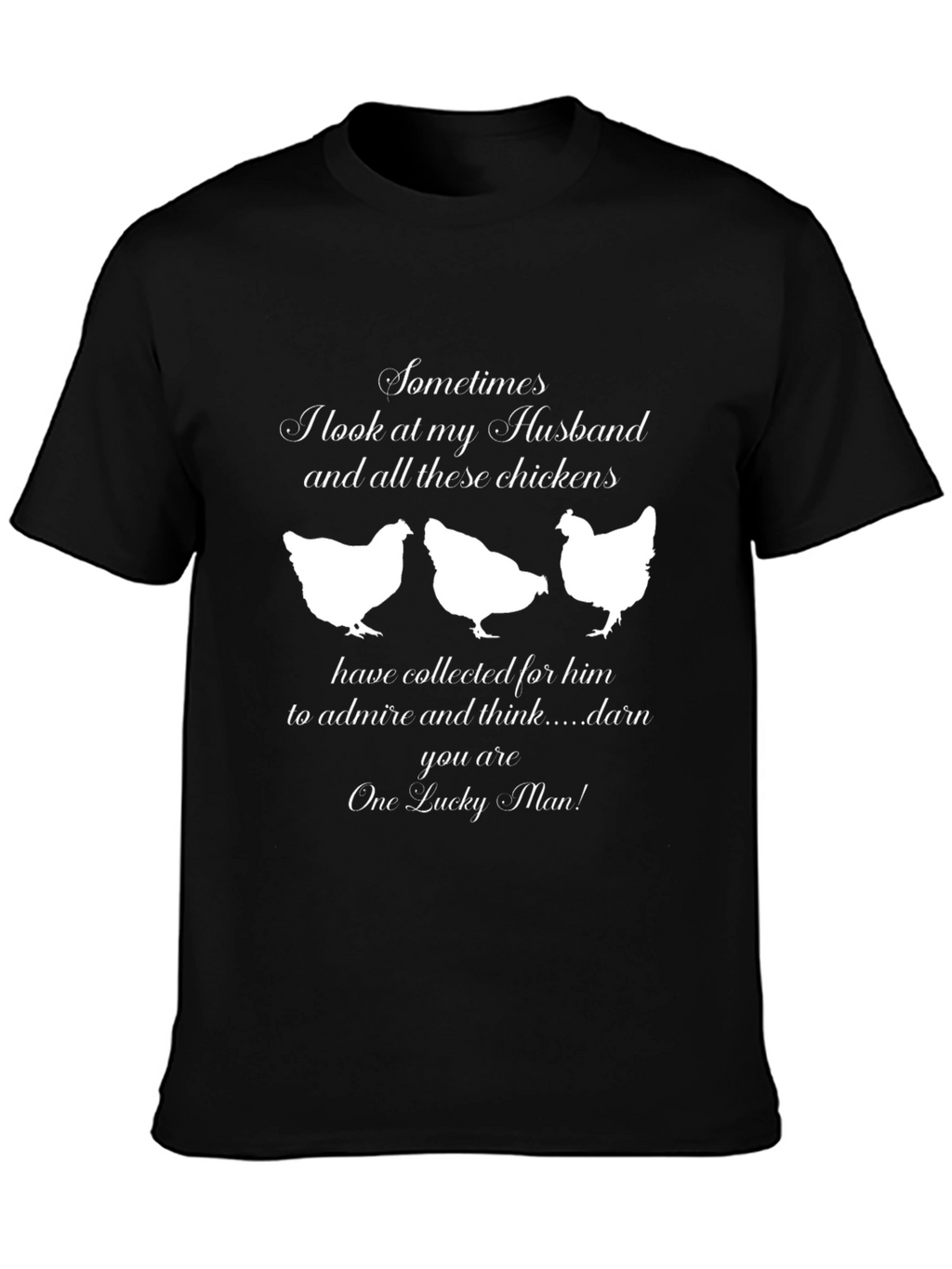 Funny Chicken Husband Graphic T-Shirt