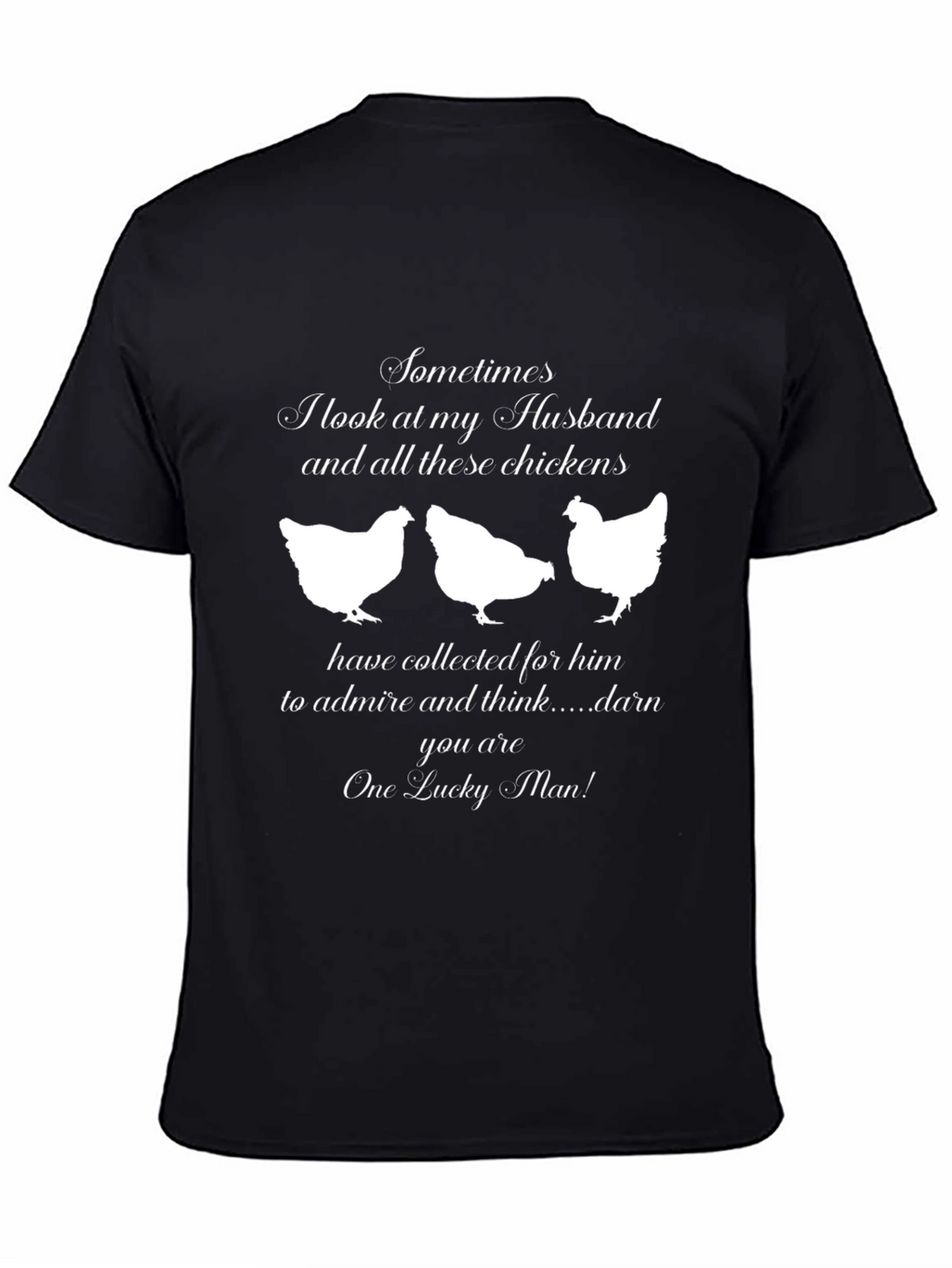 Funny Chicken Husband Graphic T-Shirt