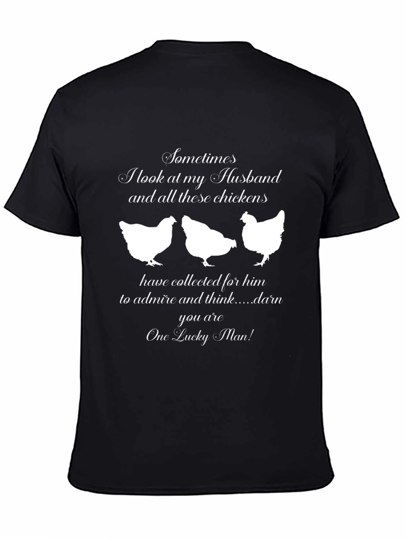 Funny Chicken Husband Graphic T-Shirt