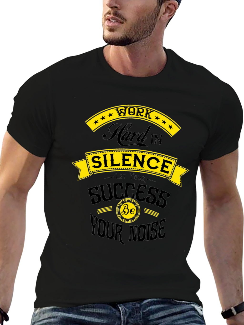 Work Hard in Silence T-Shirt - Motivational Design