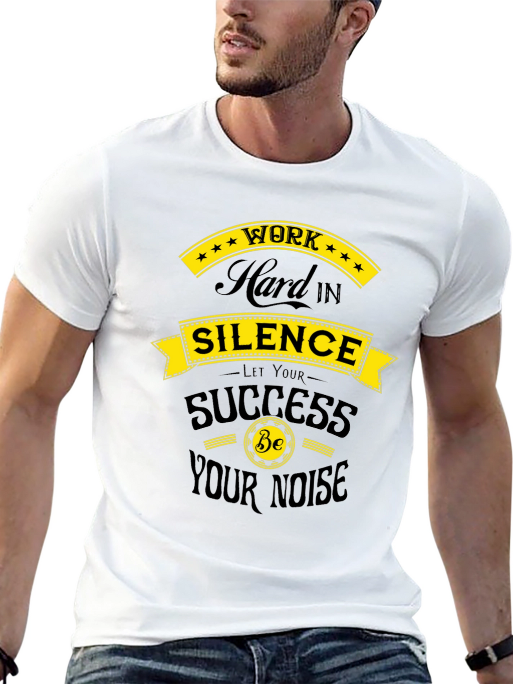 Work Hard in Silence T-Shirt - Motivational Design