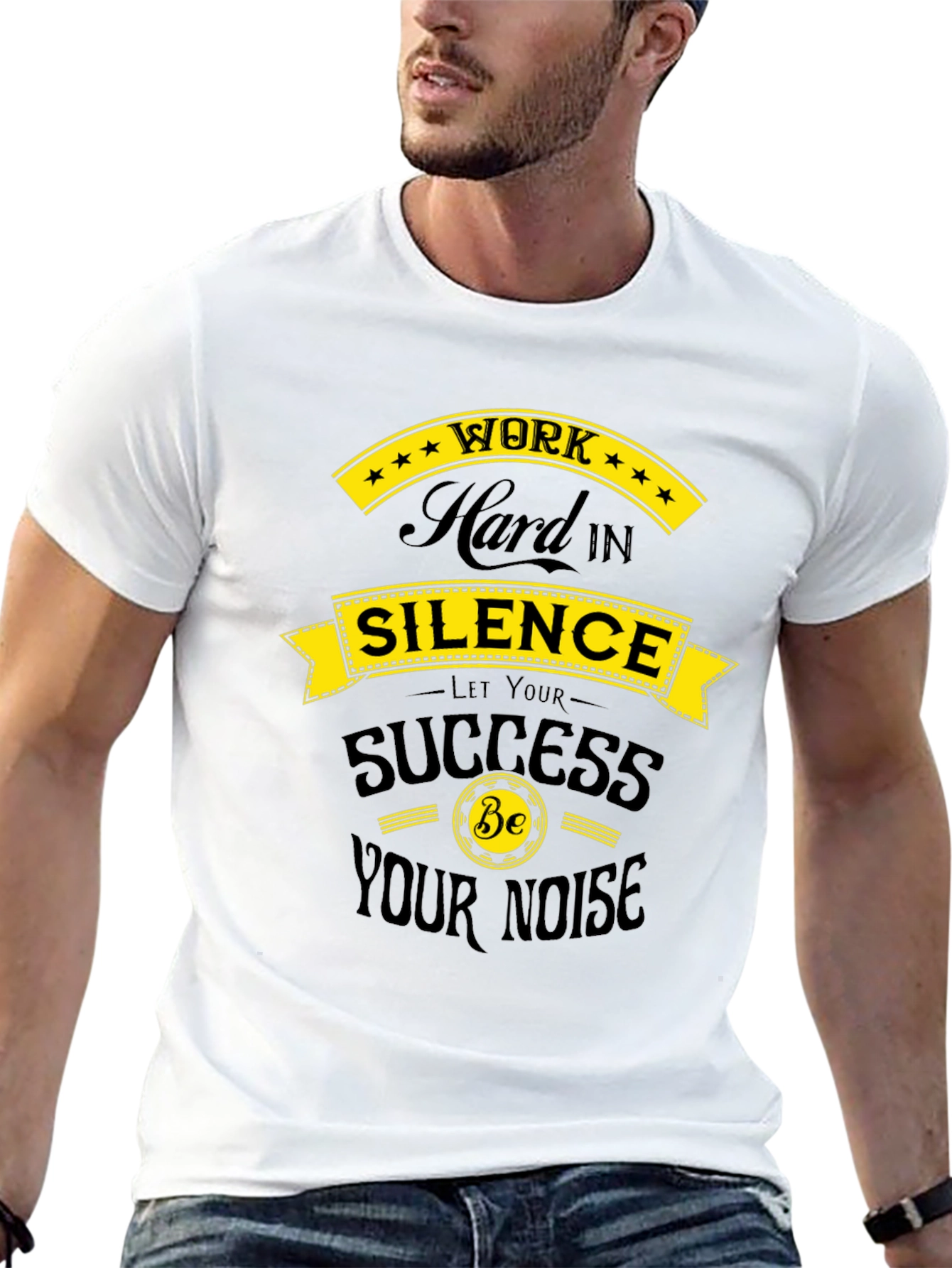 Work Hard in Silence T-Shirt - Motivational Design