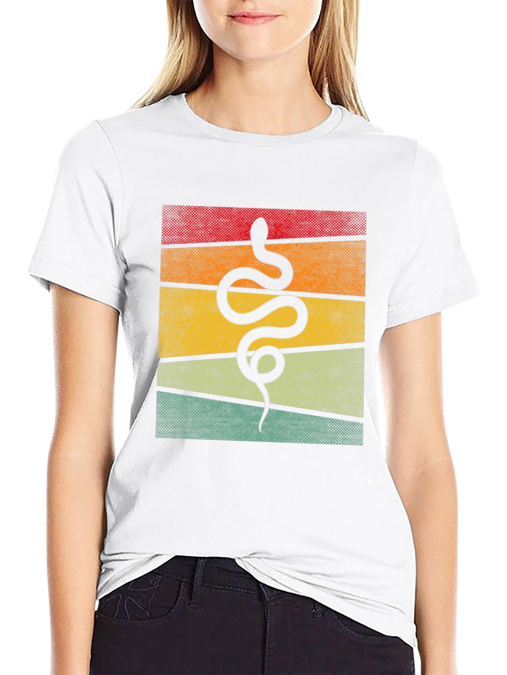 Retro Snake Graphic Tee - Unique Animal Design