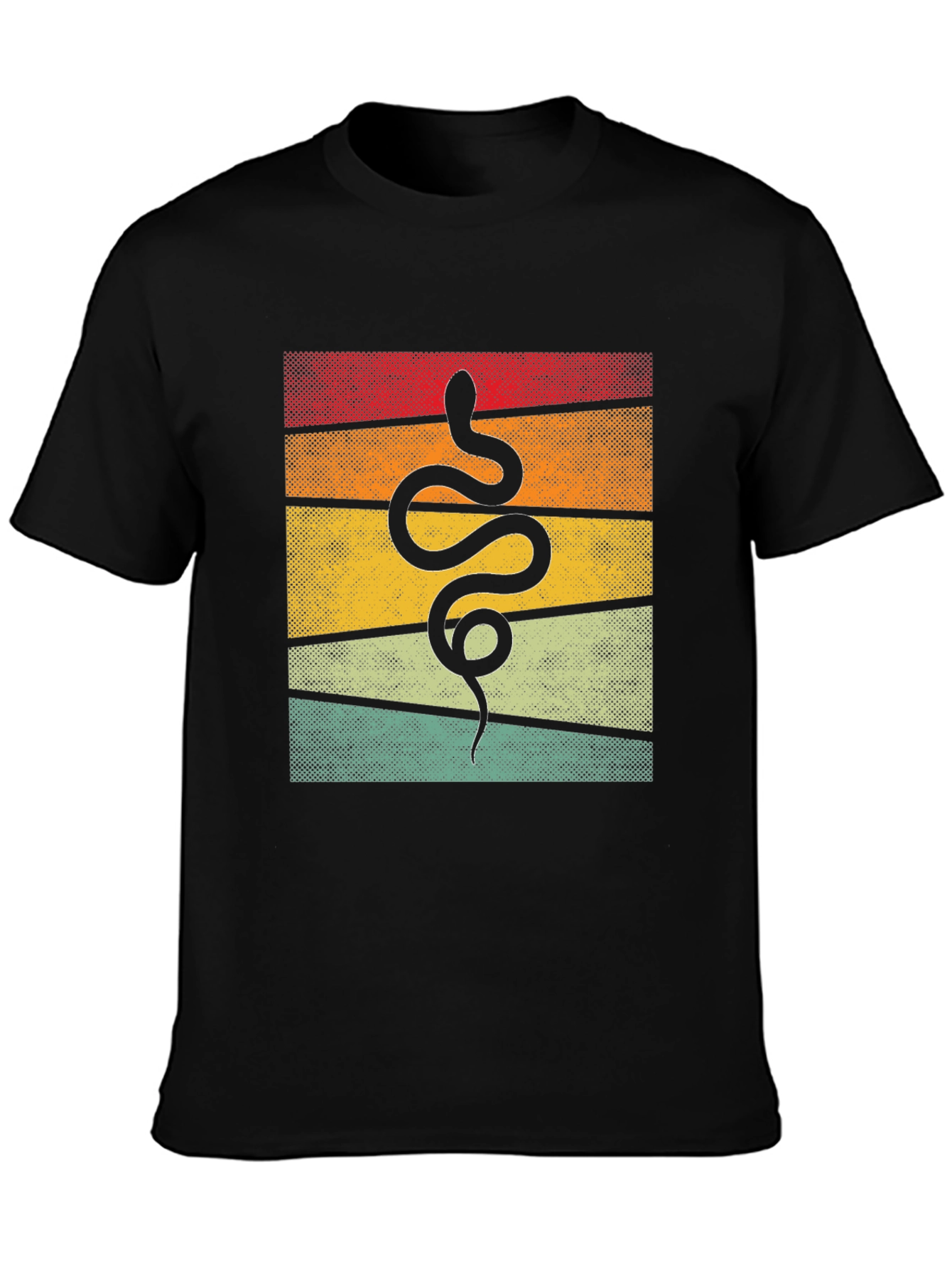 Retro Snake Graphic Tee - Unique Animal Design