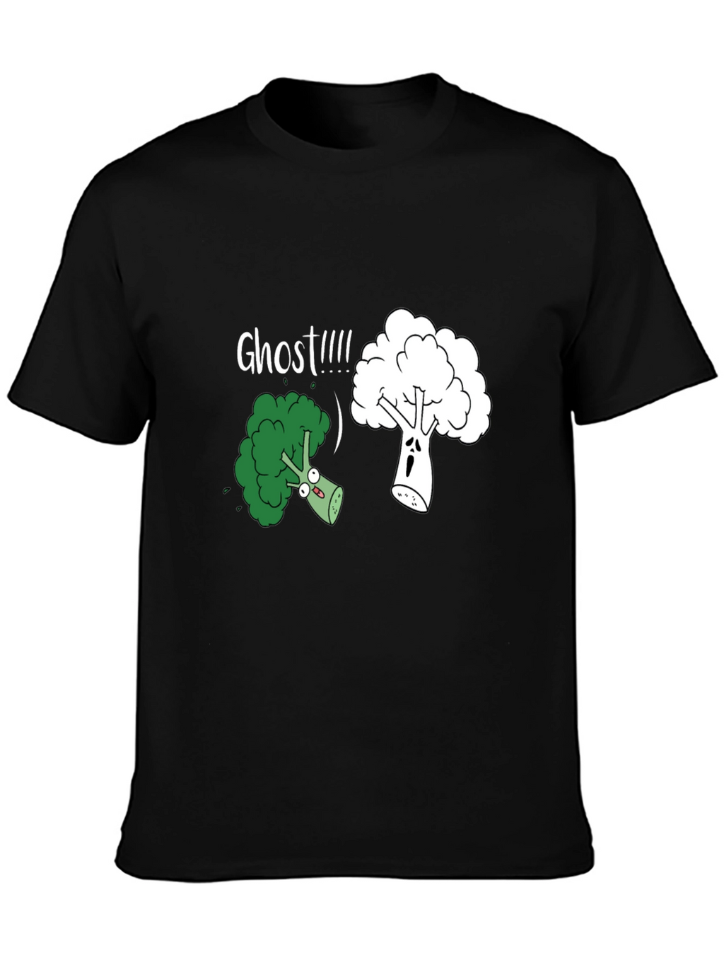 Broccoli Ghost Funny Graphic T-Shirt