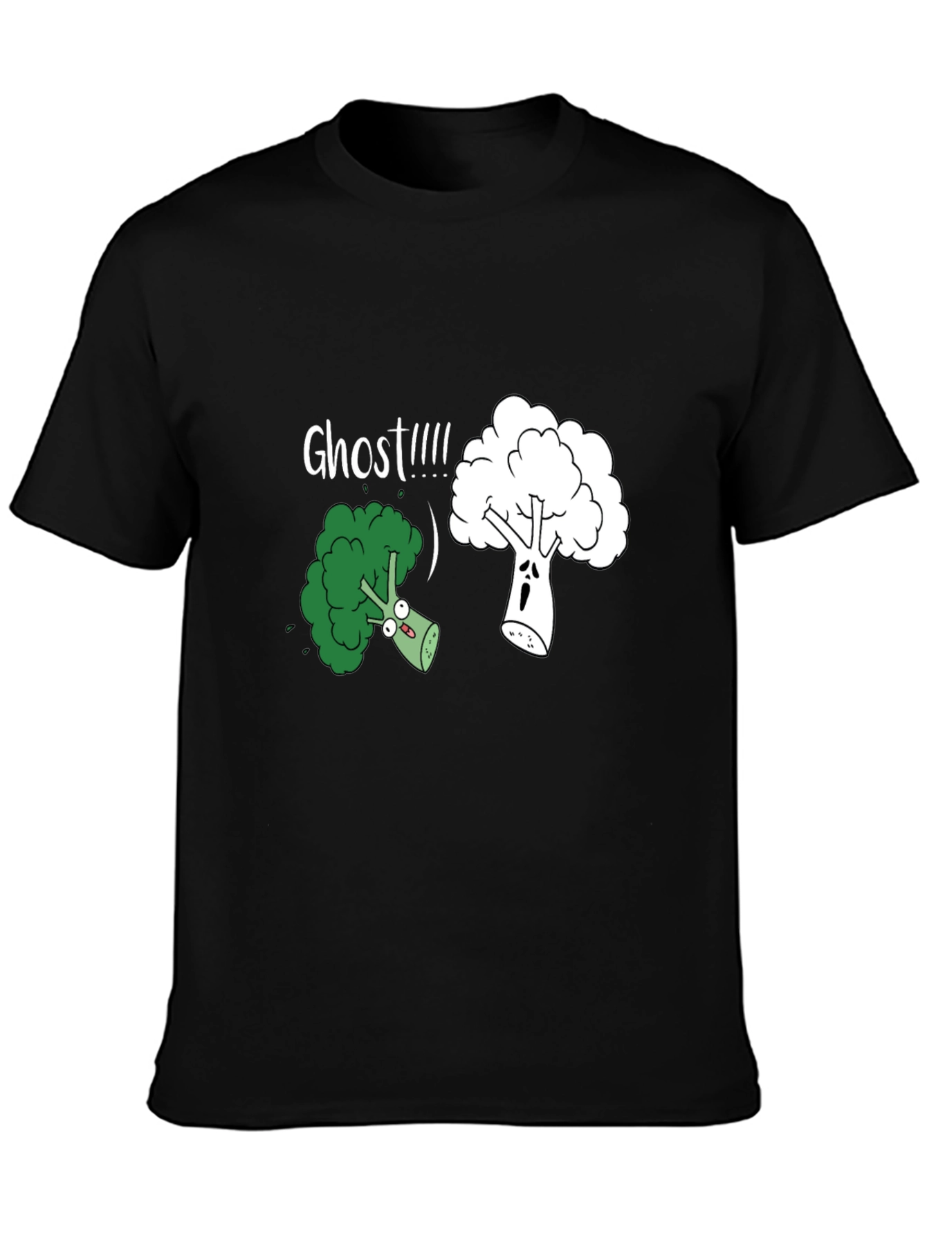 Broccoli Ghost Funny Graphic T-Shirt