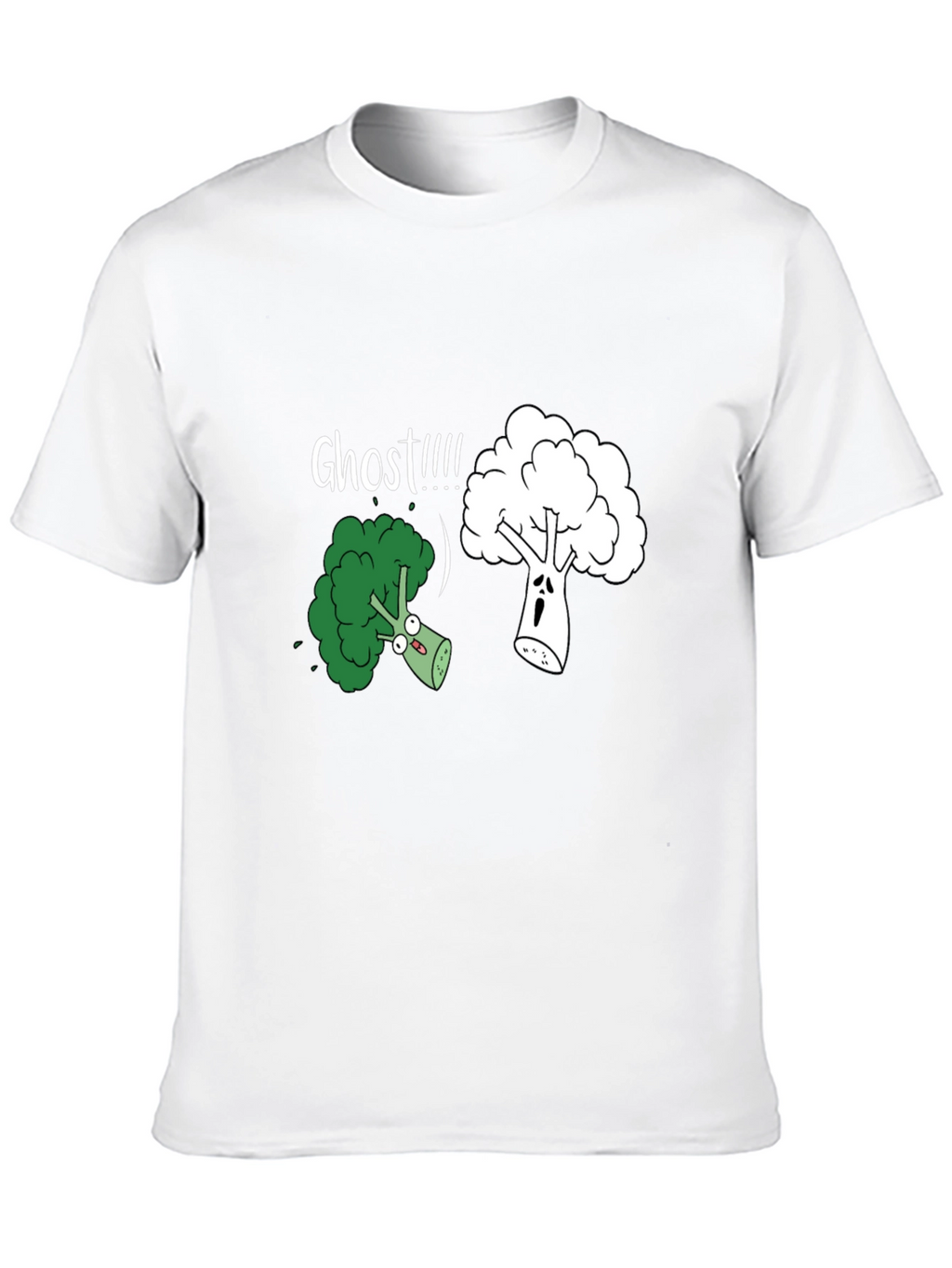 Broccoli Ghost Funny Graphic T-Shirt