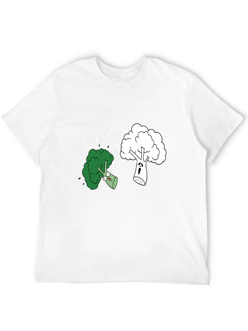 Broccoli Ghost Funny Graphic T-Shirt