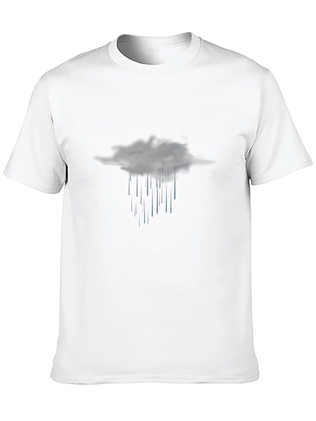 Rain Cloud Graphic Tee - Black Casual T-Shirt