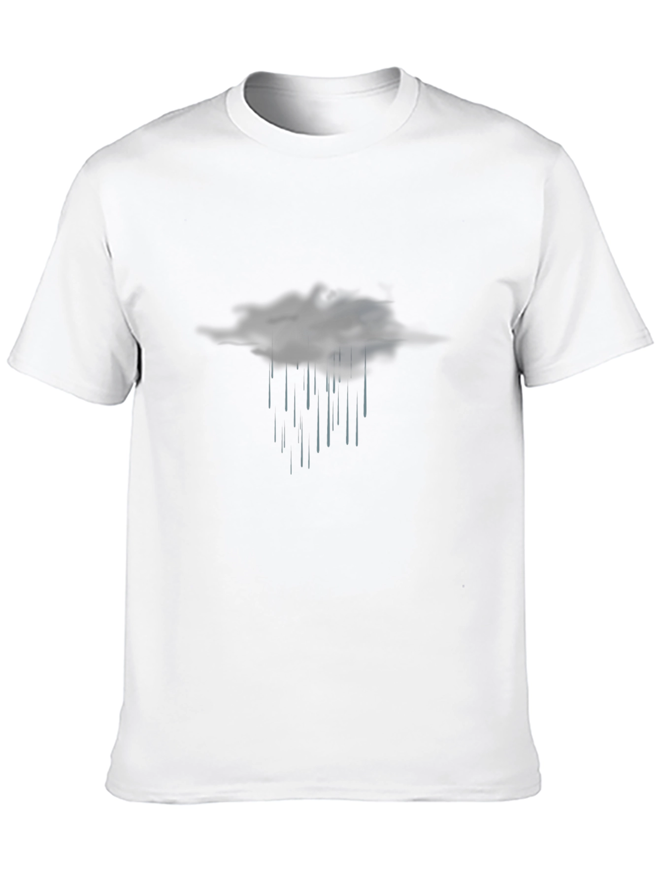 Rain Cloud Graphic Tee - Black Casual T-Shirt