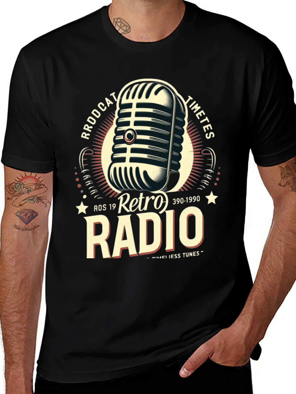 Retro Radio Broadcast Graphic T-Shirt