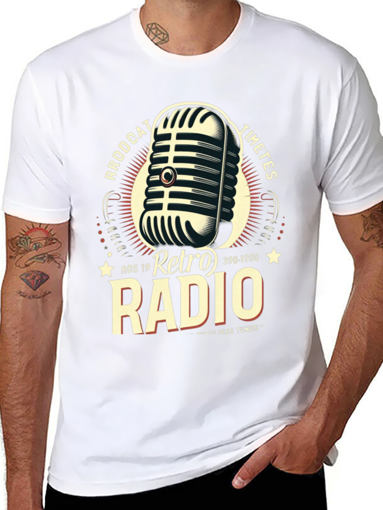 Retro Radio Broadcast Graphic T-Shirt