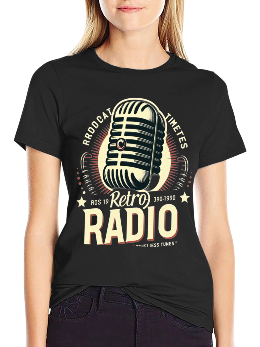Retro Radio Broadcast Graphic T-Shirt