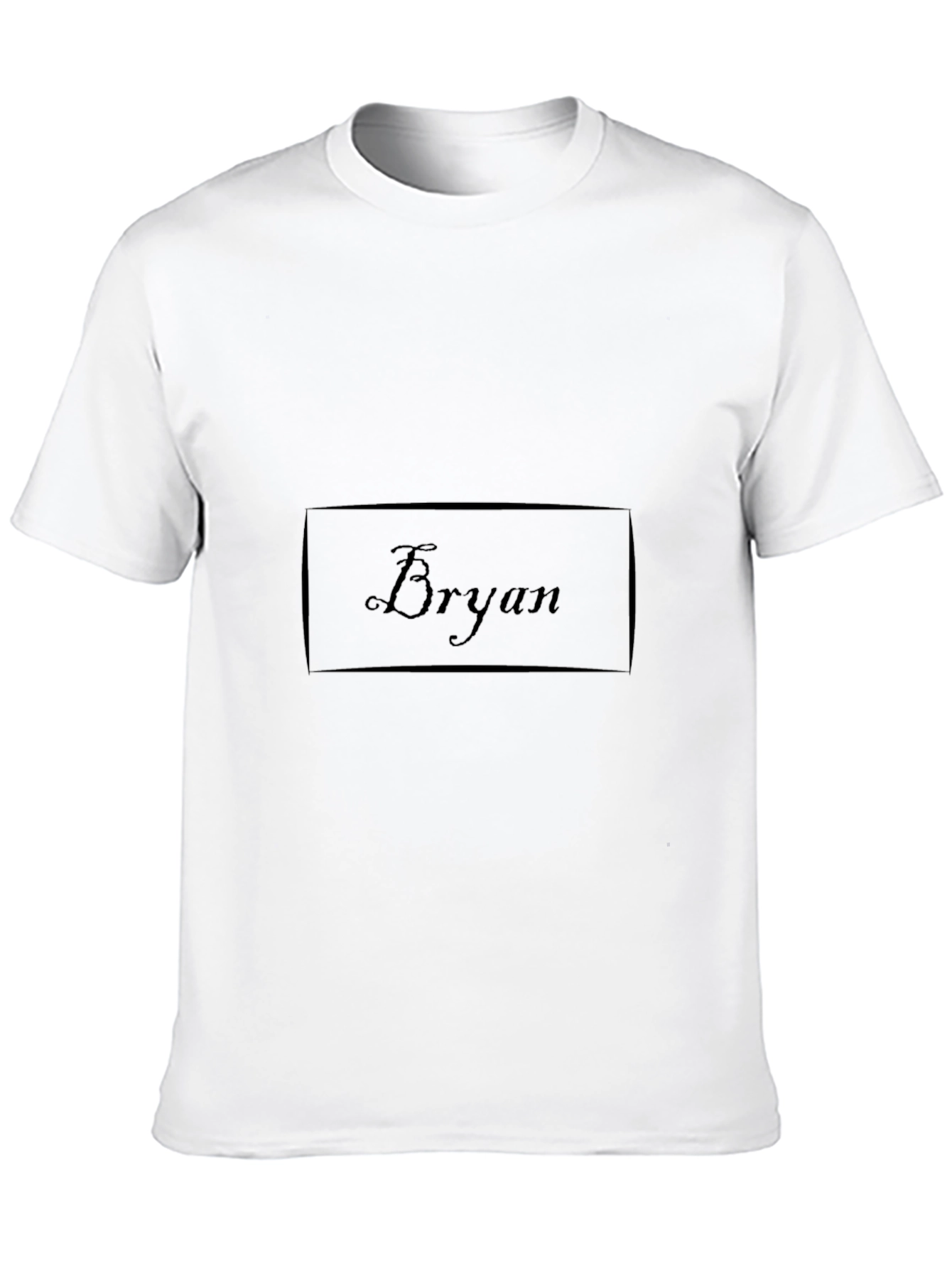 Mens Black T-Shirt with Bryan Design