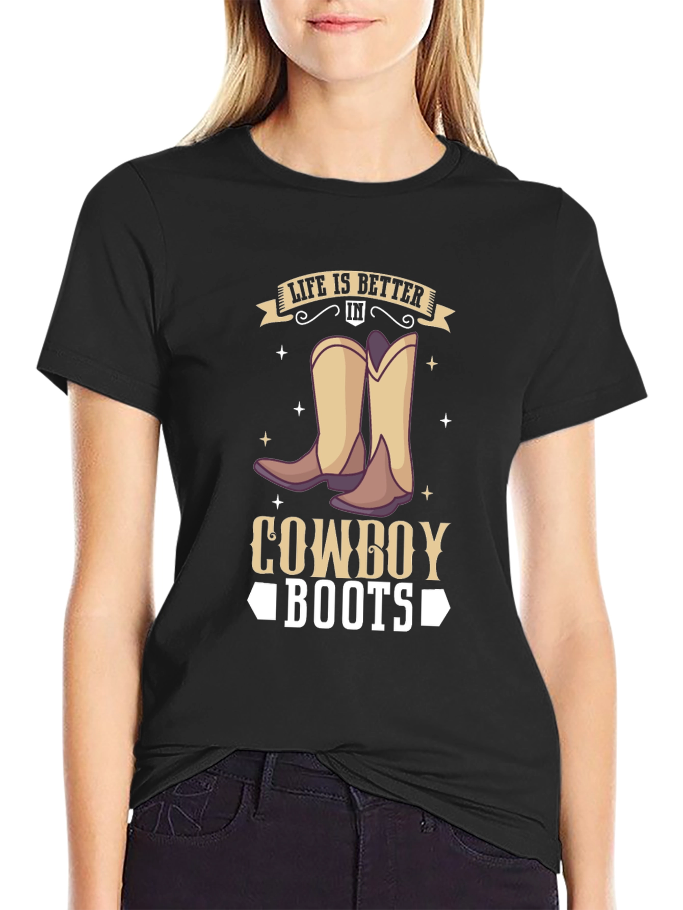 Life is Better in Cowboy Boots T-Shirt