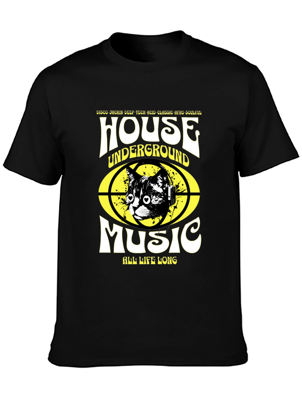 House Music Cat T-Shirt - Underground Rave Style