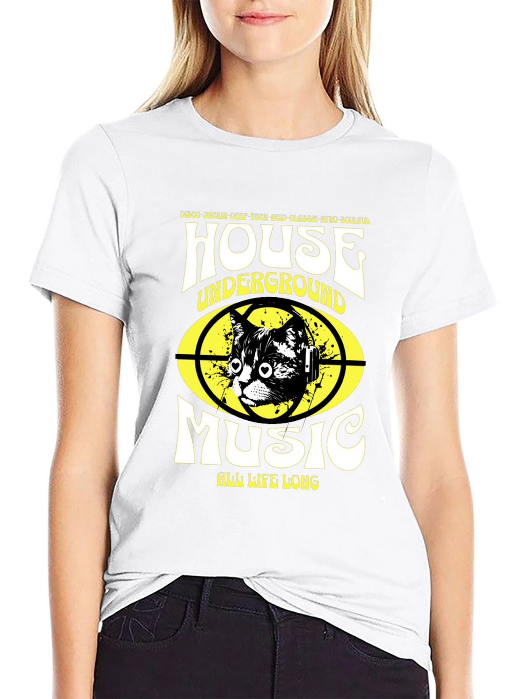 House Music Cat T-Shirt - Underground Rave Style