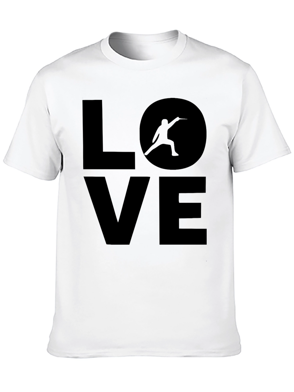 Fencing LOVE Graphic Tee - Sport Enthusiast Shirt