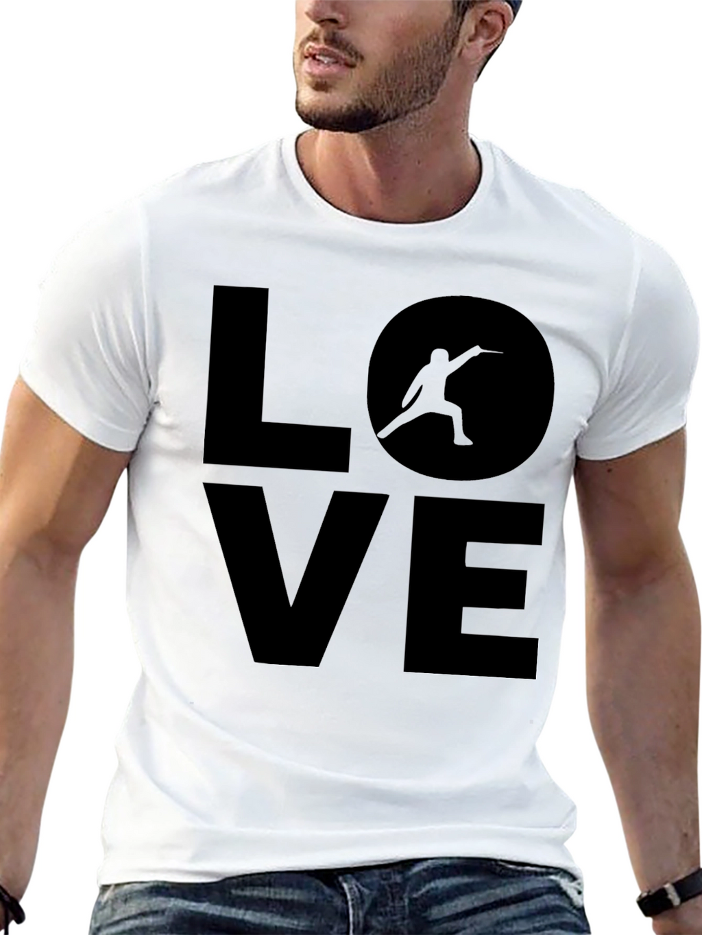 Fencing LOVE Graphic Tee - Sport Enthusiast Shirt