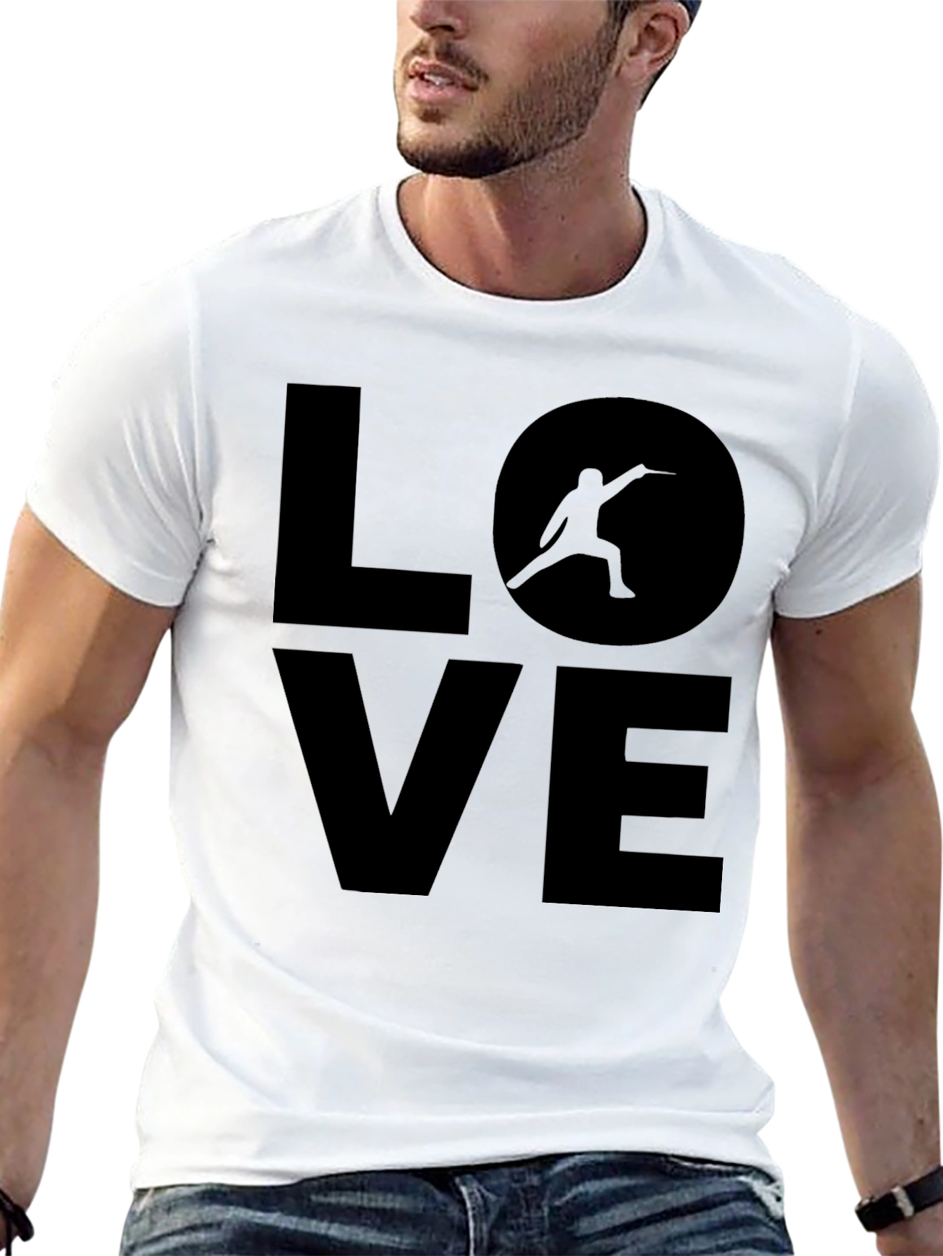 Fencing LOVE Graphic Tee - Sport Enthusiast Shirt