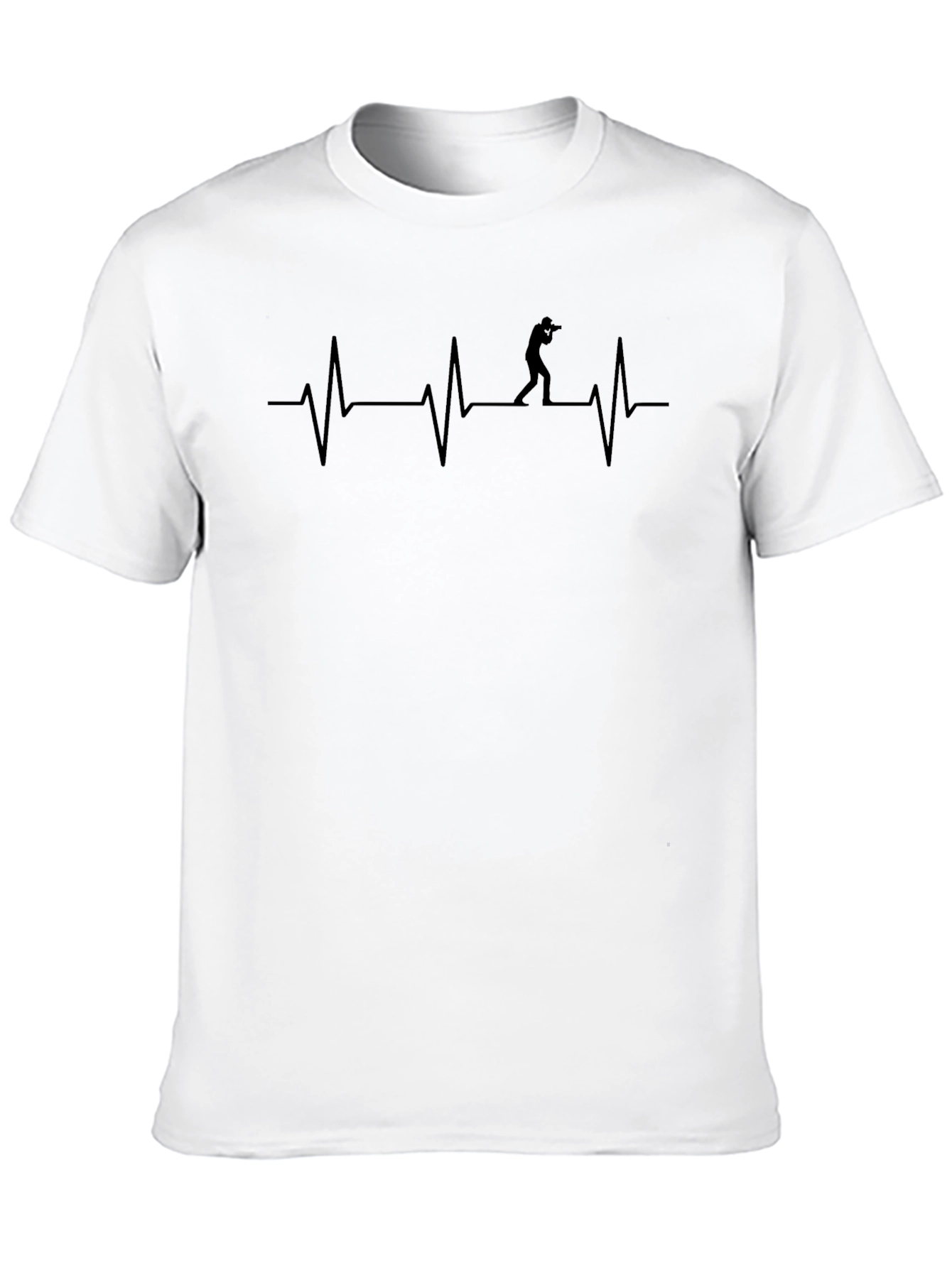 Photographer Heartbeat T-Shirt - Black