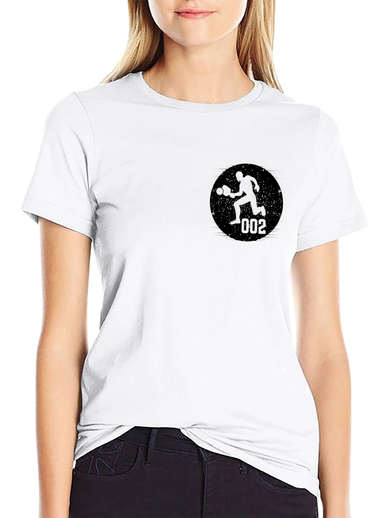 Black Pickleball Player Graphic Tee