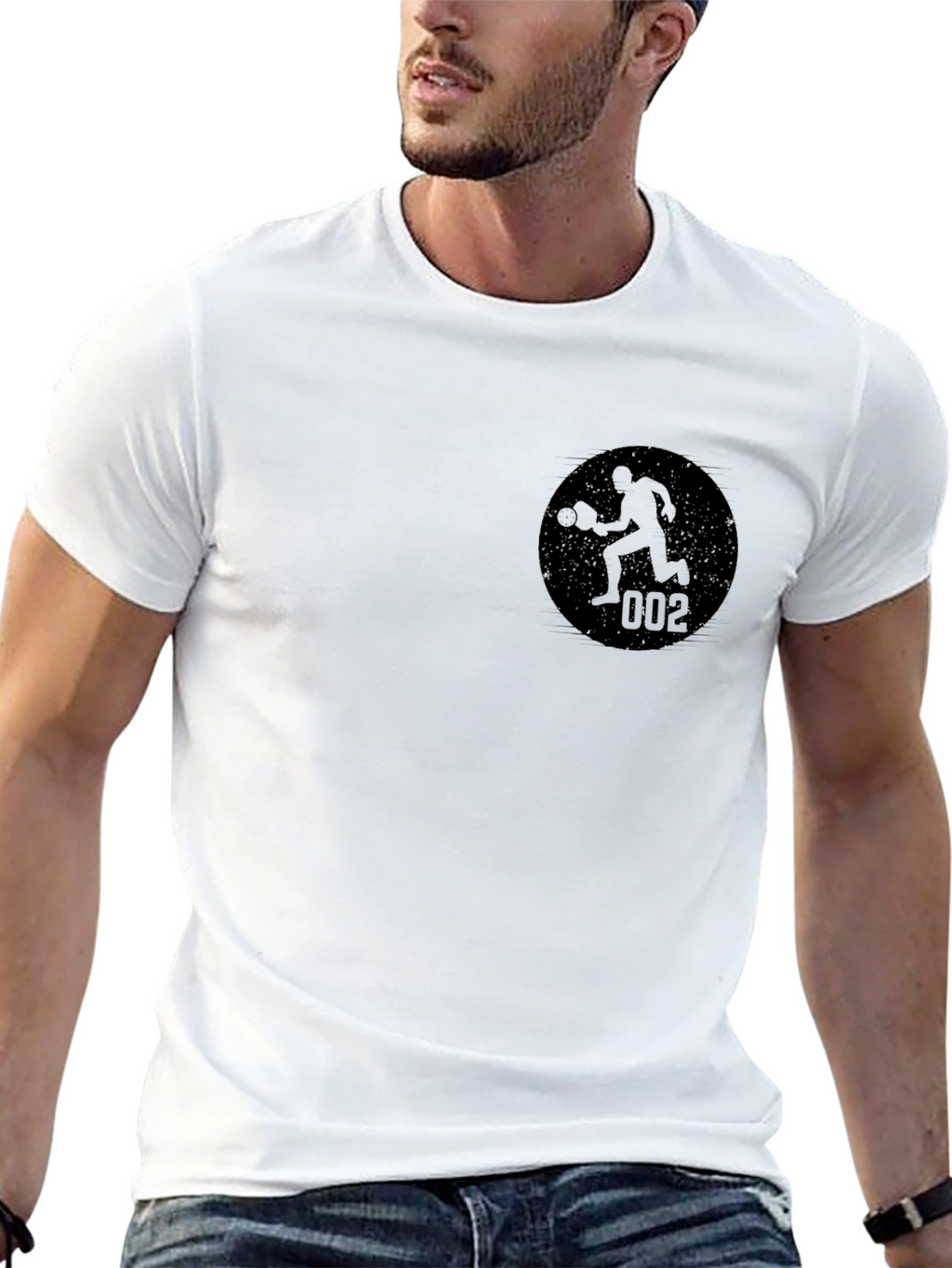 Black Pickleball Player Graphic Tee