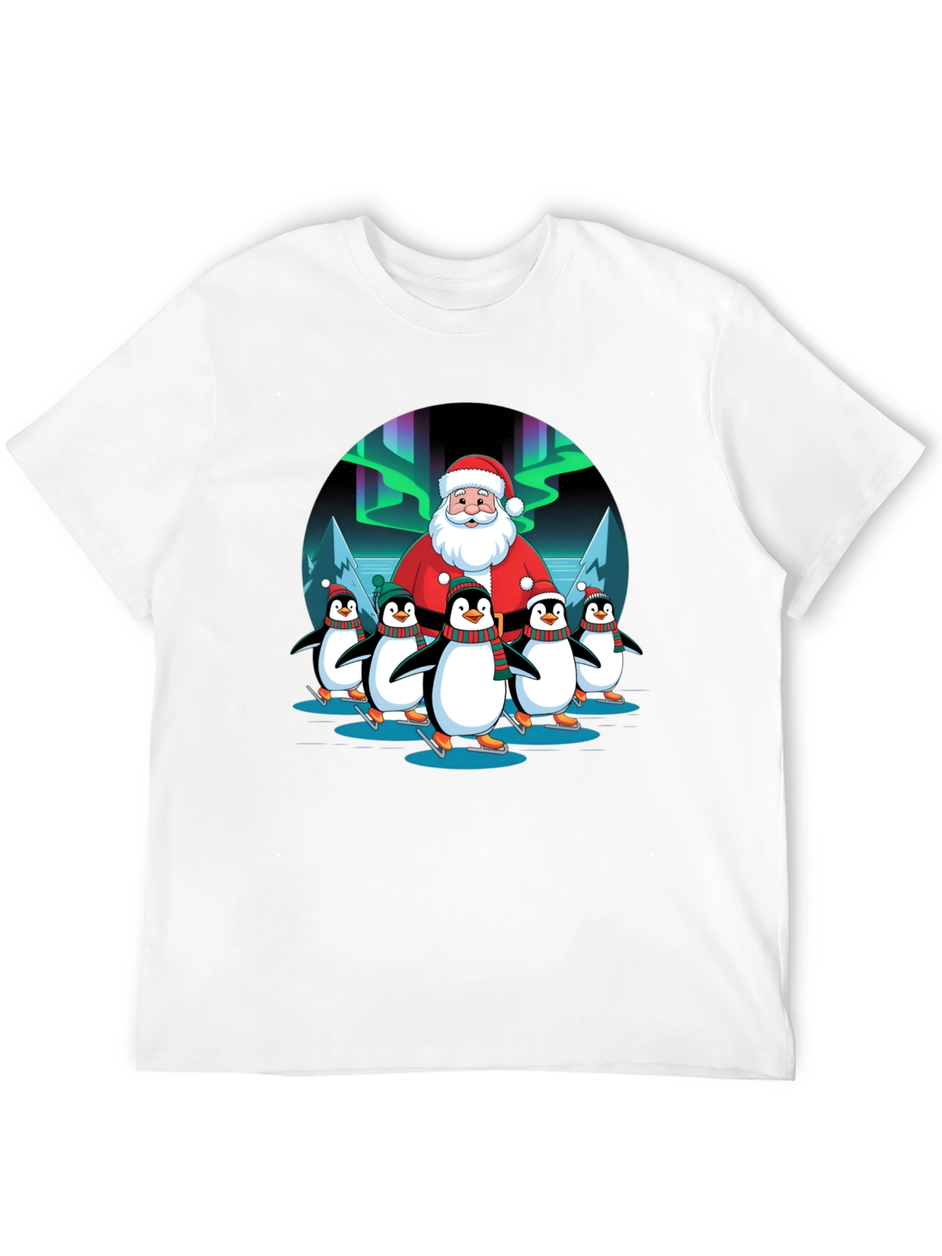 Santa and Penguin Skaters T-Shirt