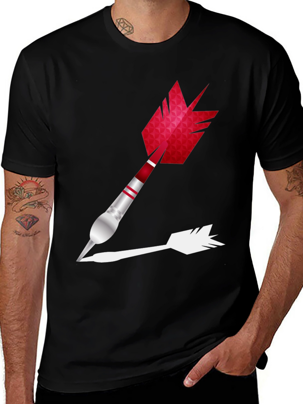 Dart Graphic Tee - Novelty Arrow Design