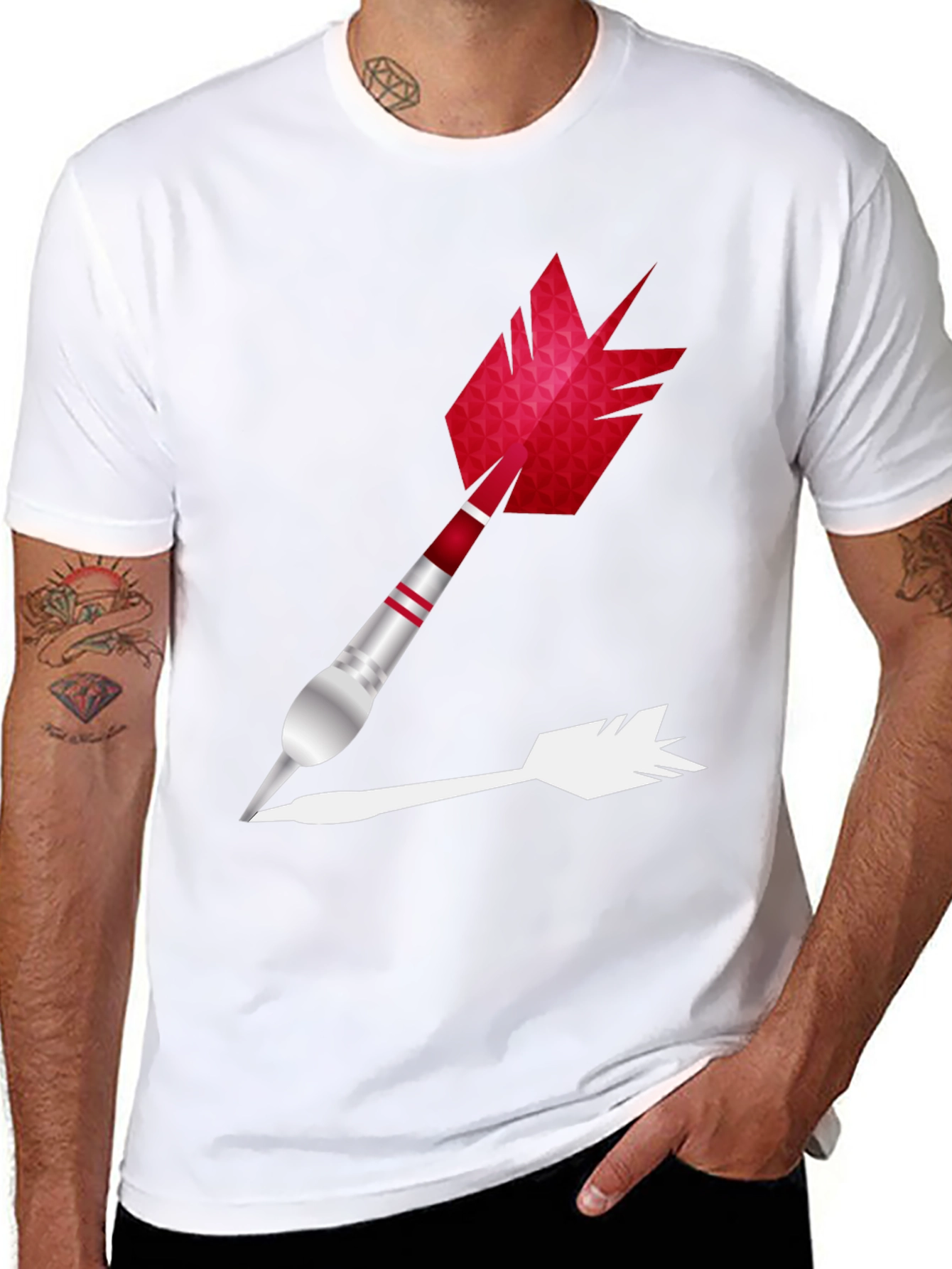 Dart Graphic Tee - Novelty Arrow Design