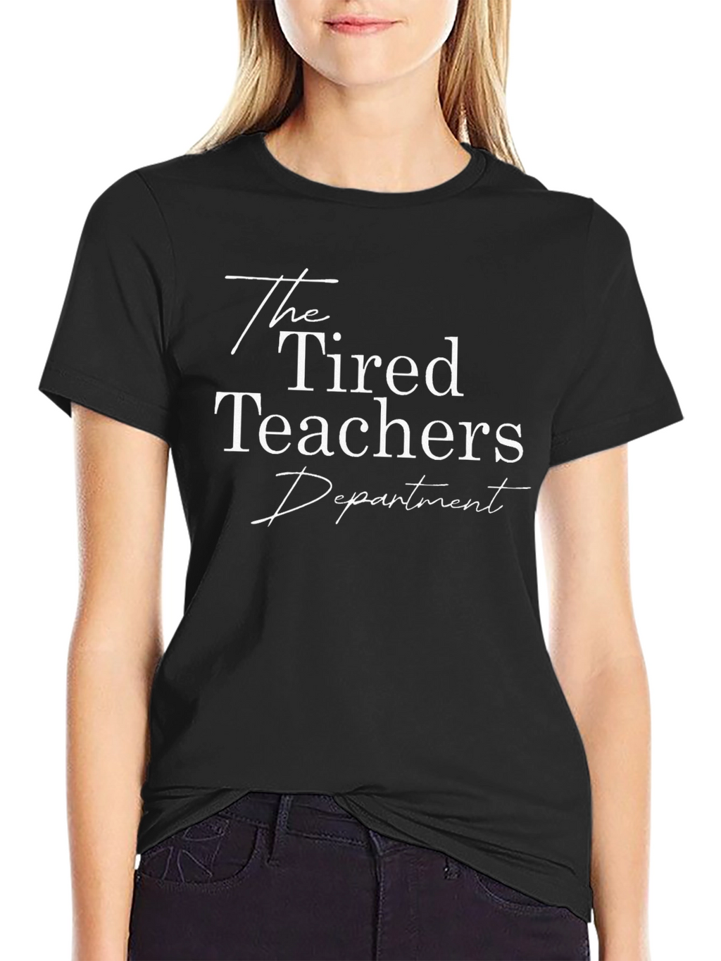 The Tired Teachers Department Black T-Shirt