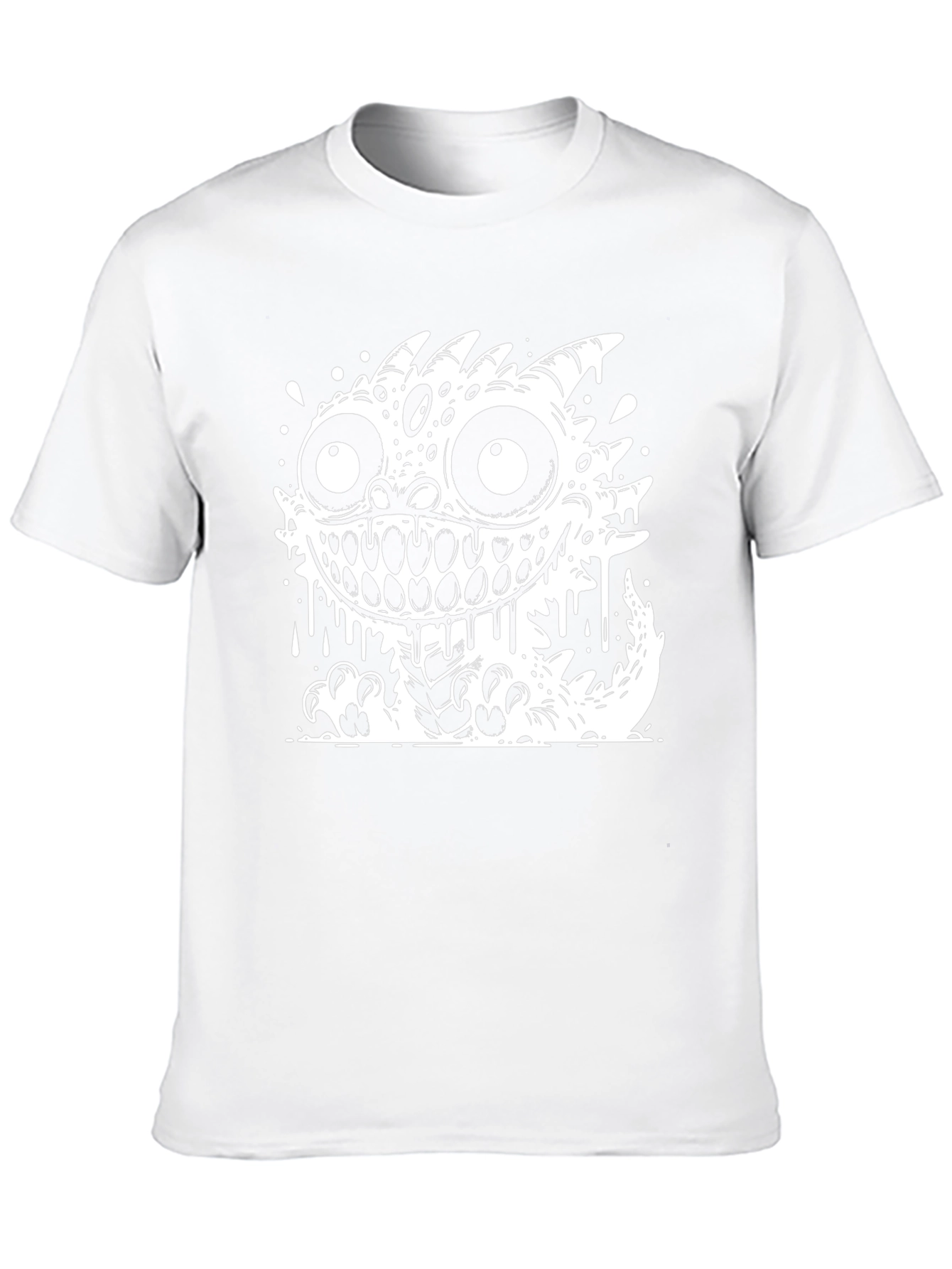 Monster Graphic Print Black T-Shirt