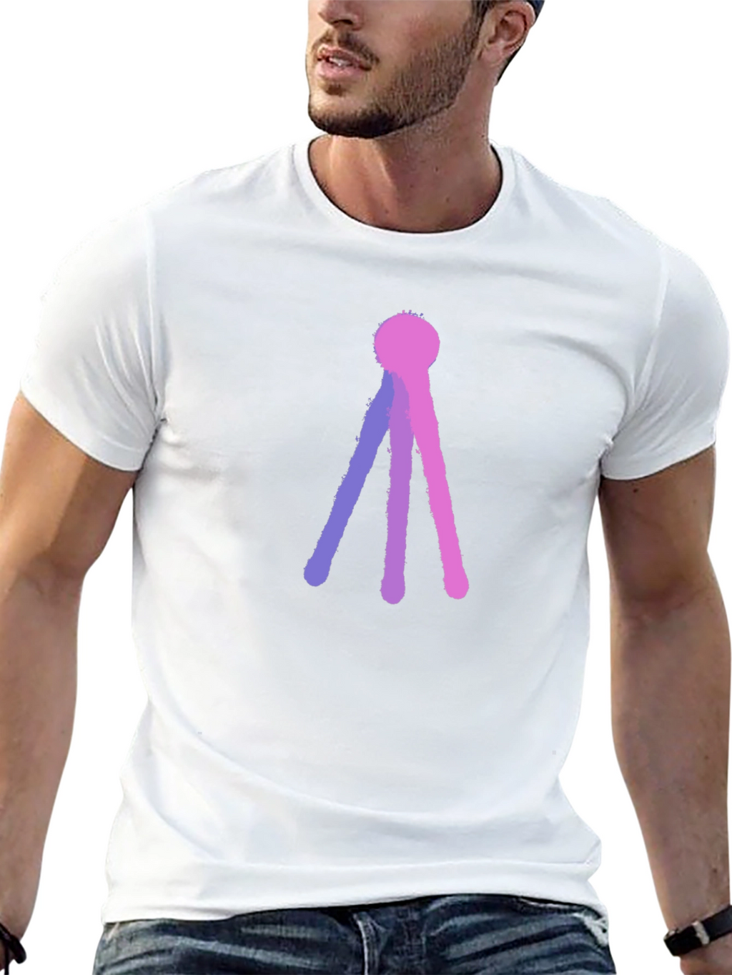 Abstract Tri-Line T-Shirt